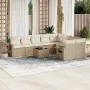 Juego de sofás jardín con cojines beige 10 pzas ratán sintético by , Garden sets - Ref: Foro24-3252985, Price: 719,94 €, Disc...