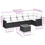 Set de sofás de jardín 7 piezas con cojines ratán PE gris by , Garden sets - Ref: Foro24-3258399, Price: 416,94 €, Discount: %