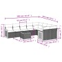 Set de sofás de jardín 10 pzas con cojines ratán sintético gris by , Garden sets - Ref: Foro24-3227992, Price: 581,93 €, Disc...