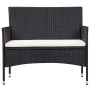 Gartenmöbel- und Kissenset 5-teilig aus schwarzem synthetischem Rattan von vidaXL, Gartensets - Ref: Foro24-45893, Preis: 304...