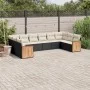 Set de sofás de jardín 10 pzas cojines ratán sintético negro by , Garden sets - Ref: Foro24-3228002, Price: 598,39 €, Discoun...