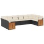 Set de sofás de jardín 10 pzas cojines ratán sintético negro by , Garden sets - Ref: Foro24-3228002, Price: 549,96 €, Discoun...