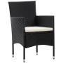 Gartenmöbel- und Kissenset 5-teilig aus schwarzem synthetischem Rattan von vidaXL, Gartensets - Ref: Foro24-45893, Preis: 304...
