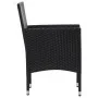 Set muebles de jardín y cojines 5 piezas ratán sintético negro de vidaXL, Conjuntos de jardín - Ref: Foro24-45893, Precio: 29...