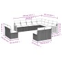 Set de sofás de jardín 12 pzas con cojines ratán sintético gris by , Garden sets - Ref: Foro24-3228153, Price: 690,16 €, Disc...