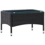 Set muebles de jardín y cojines 5 piezas ratán sintético negro de vidaXL, Conjuntos de jardín - Ref: Foro24-45893, Precio: 29...