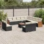 Gartensofagarnitur 14-teilig mit schwarzen Polstern aus synthetischem Rattan. von , Gartensets - Ref: Foro24-3228170, Preis: ...