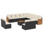 Set sofás de jardín 14 pzas con cojines ratán sintético negro by , Garden sets - Ref: Foro24-3228170, Price: 773,70 €, Discou...