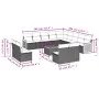 Set sofás de jardín 14 pzas con cojines ratán sintético negro by , Garden sets - Ref: Foro24-3228170, Price: 801,04 €, Discou...