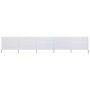 Paravientos de playa de 5 paneles tela blanco arena 600x80 cm de vidaXL, Sombrillas - Ref: Foro24-47154, Precio: 41,35 €, Des...