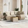 Gartensofa-Set mit 5-teiligen Kissen aus synthetischem Rattan in Beige. von , Gartensets - Ref: Foro24-3224987, Preis: 414,95...