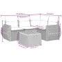 Gartensofa-Set mit 5-teiligen Kissen aus synthetischem Rattan in Beige. von , Gartensets - Ref: Foro24-3224987, Preis: 414,95...