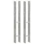 Anclajes de valla 2 uds acero galvanizado plateado 7x6x60 cm de vidaXL, Puntas para anclaje en el suelo - Ref: Foro24-145293,...