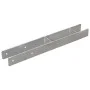 Fence anchors 2 pcs silver galvanized steel 7x6x60 cm by vidaXL, Spikes for anchoring in the ground - Ref: Foro24-145293, Pri...