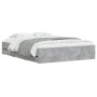 Betongraues Holzwerkstoffbett mit Schubladen 150x200 cm von , Betten und Lattenroste - Ref: Foro24-3207269, Preis: 181,94 €, ...