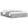 Concrete gray engineered wood bed with drawers 150x200 cm by , Beds and slatted bases - Ref: Foro24-3207269, Price: 179,31 €,...