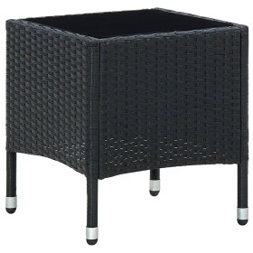 Schwarzer Gartentisch aus synthetischem Rattan, 40 x 40 x 45 cm von vidaXL, Gartentische - Ref: Foro24-45901, Preis: 47,73 €,...