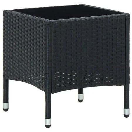 Schwarzer Gartentisch aus synthetischem Rattan, 40 x 40 x 45 cm von vidaXL, Gartentische - Ref: Foro24-45901, Preis: 47,06 €,...