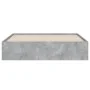 Cama con cajones madera ingeniería gris hormigón 150x200 cm de , Camas y somieres - Ref: Foro24-3207269, Precio: 179,30 €, De...