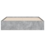 Concrete gray engineered wood bed with drawers 150x200 cm by , Beds and slatted bases - Ref: Foro24-3207269, Price: 184,13 €,...