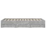 Concrete gray engineered wood bed with drawers 150x200 cm by , Beds and slatted bases - Ref: Foro24-3207269, Price: 184,13 €,...