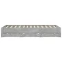 Concrete gray engineered wood bed with drawers 150x200 cm by , Beds and slatted bases - Ref: Foro24-3207269, Price: 179,31 €,...