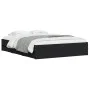 Black engineered wood bed with drawers 140x200 cm by , Beds and slatted bases - Ref: Foro24-3207274, Price: 193,43 €, Discoun...