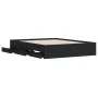 Black engineered wood bed with drawers 140x200 cm by , Beds and slatted bases - Ref: Foro24-3207274, Price: 193,43 €, Discoun...