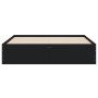 Black engineered wood bed with drawers 140x200 cm by , Beds and slatted bases - Ref: Foro24-3207274, Price: 202,80 €, Discoun...