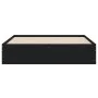Black engineered wood bed with drawers 140x200 cm by , Beds and slatted bases - Ref: Foro24-3207274, Price: 193,43 €, Discoun...