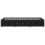 Black engineered wood bed with drawers 140x200 cm by , Beds and slatted bases - Ref: Foro24-3207274, Price: 202,80 €, Discoun...