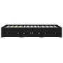 Black engineered wood bed with drawers 140x200 cm by , Beds and slatted bases - Ref: Foro24-3207274, Price: 193,43 €, Discoun...