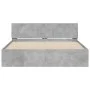 Concrete gray headboard bed frame and LED lights 160x200cm by , Beds and slatted bases - Ref: Foro24-3207598, Price: 196,85 €...