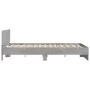 Estructura de cama cabecero y luces LED gris hormigón 160x200cm de , Camas y somieres - Ref: Foro24-3207598, Precio: 196,82 €...