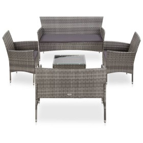 5-piece garden furniture set and gray synthetic rattan cushions by vidaXL, Garden sets - Ref: Foro24-45894, Price: 265,56 €, ...