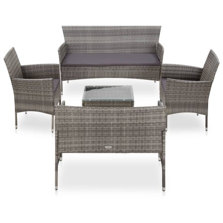 5-piece garden furniture set and gray synthetic rattan cushions by vidaXL, Garden sets - Ref: Foro24-45894, Price: 266,12 €, ...