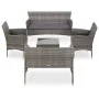 5-teiliges Gartenmöbel-Set und graue synthetische Rattankissen von vidaXL, Gartensets - Ref: Foro24-45894, Preis: 250,02 €, R...