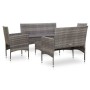 5-piece garden furniture set and gray synthetic rattan cushions by vidaXL, Garden sets - Ref: Foro24-45894, Price: 266,12 €, ...