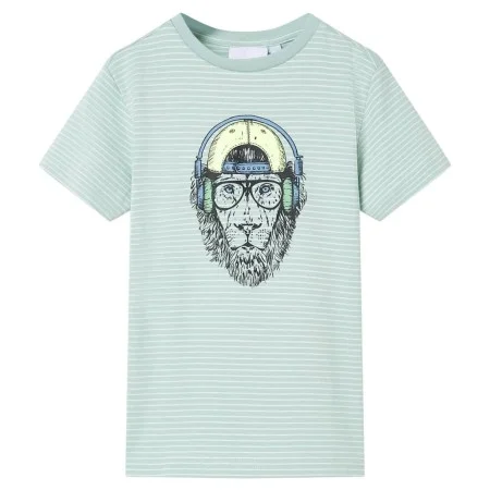 Children's T-shirt with light mint green stripes 104 by , Kids T-shirts - Ref: Foro24-12570, Price: 8,19 €, Discount: %