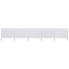 5-panel windbreak in white sand fabric 600x120 cm by vidaXL, Umbrellas - Ref: Foro24-47160, Price: 51,86 €, Discount: %