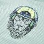 Kinder-T-Shirt mit hellmintgrünen Streifen 128 von , Kinder-T-Shirts - Ref: Foro24-12572, Preis: 8,19 €, Rabatt: %