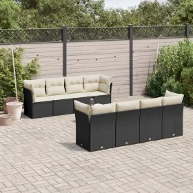 8-piece garden sofa set and black synthetic rattan cushions by , Garden sets - Ref: Foro24-3217306, Price: 531,87 €, Discount: %