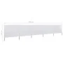 5-teilige Windschutzscheibe Stoff weiß sand 600x120 cm von vidaXL, Sonnenschirme - Ref: Foro24-47160, Preis: 51,15 €, Rabatt: %