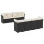 Set de sofás de jardín 8 piezas y cojines ratán sintético negro de , Conjuntos de jardín - Ref: Foro24-3217306, Precio: 531,8...