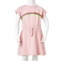 Vestido infantil con cordón rosa claro 128