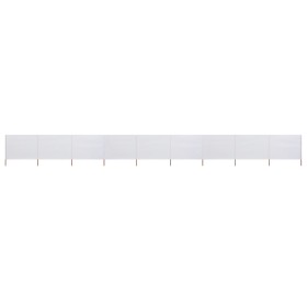 Paravientos de 9 paneles tela blanco arena 1200x120 cm de vidaXL, Sombrillas - Ref: Foro24-47192, Precio: 86,32 €, Descuento: %