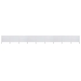 Windschutz mit 9 Paneelen aus sandweißem Stoff, 1200 x 120 cm von vidaXL, Sonnenschirme - Ref: Foro24-47192, Preis: 79,84 €, ...