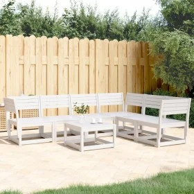 Garden sofa set 6 pieces solid white pine wood by , Garden sets - Ref: Foro24-3217016, Price: 555,68 €, Discount: %