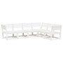 Gartensofa-Set 6-teilig aus massivem weißem Kiefernholz von , Gartensets - Ref: Foro24-3217016, Preis: 562,93 €, Rabatt: %