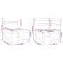 Gartensofa-Set 6-teilig aus massivem weißem Kiefernholz von , Gartensets - Ref: Foro24-3217016, Preis: 562,93 €, Rabatt: %